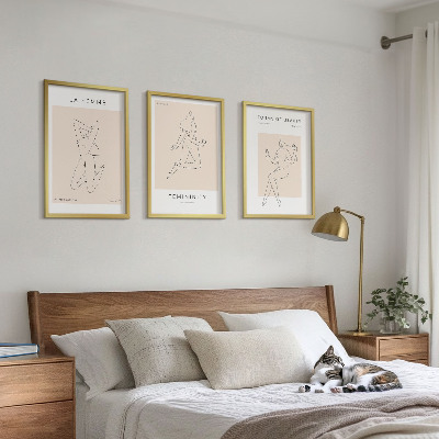 Set tablouri decorative Poster minimalist cu siluete feminine