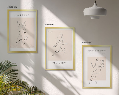Set tablouri decorative Poster minimalist cu siluete feminine