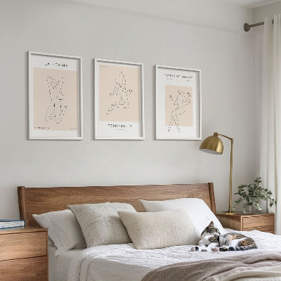 Set tablouri decorative Poster minimalist cu siluete feminine