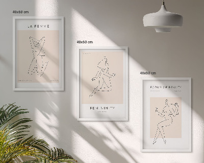 Set tablouri decorative Poster minimalist cu siluete feminine