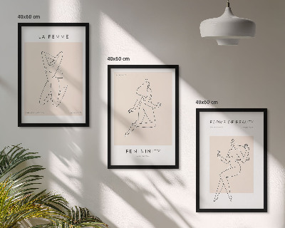 Set tablouri decorative Poster minimalist cu siluete feminine