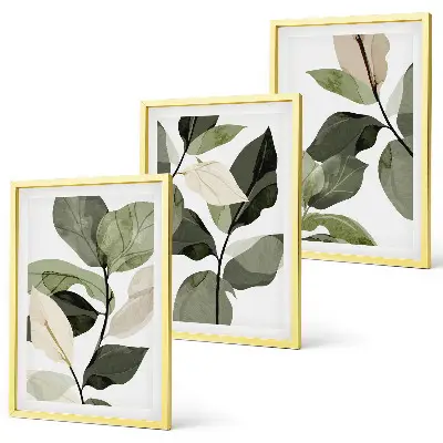 Set de tablouri pentru dormitor cu model de frunze de plantă în stil boho
