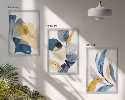 Set tablouri decorative Motive vegetale în acuarelă