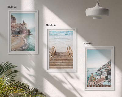 Set tablouri pentru dormitor Vederi pastelate la plajă, vară