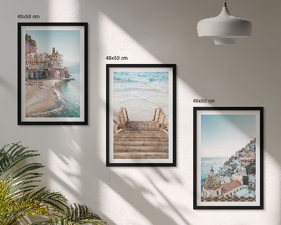 Set tablouri pentru dormitor Vederi pastelate la plajă, vară