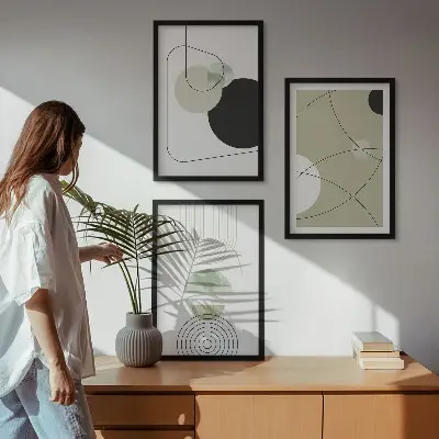 Set tablouri decorative forme abstracte colorate