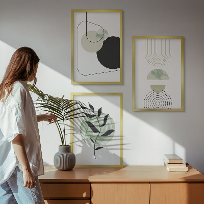 Set tablouri pentru dormitor Forme abstracte de plante