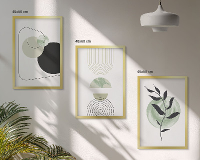 Set tablouri pentru dormitor Forme abstracte de plante