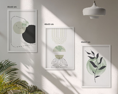 Set tablouri pentru dormitor Forme abstracte de plante