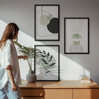 Set tablouri pentru dormitor Forme abstracte de plante