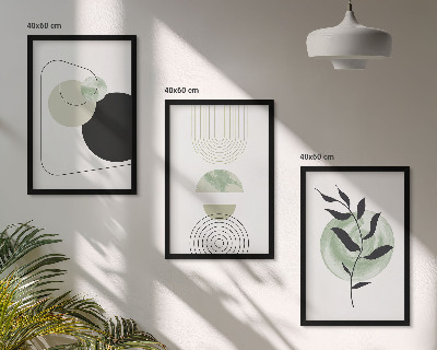 Set tablouri pentru dormitor Forme abstracte de plante