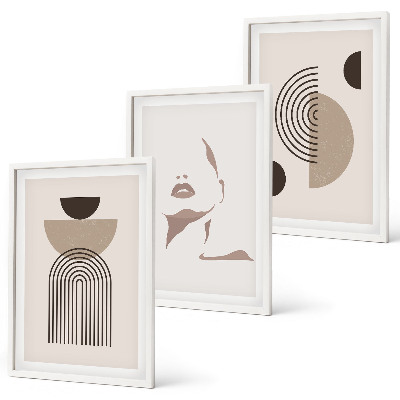 Set tablouri decorative Forme abstracte și chip