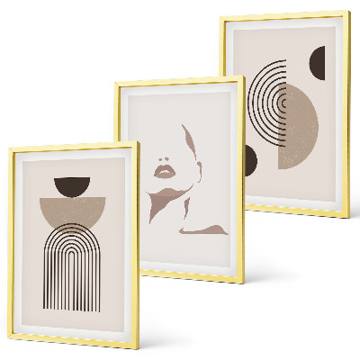 Set tablouri decorative Forme abstracte și chip