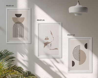 Set tablouri decorative Forme abstracte și chip