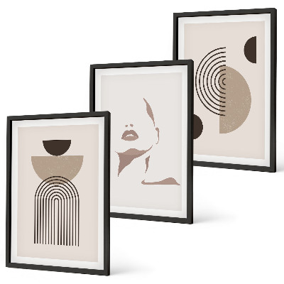 Set tablouri decorative Forme abstracte și chip