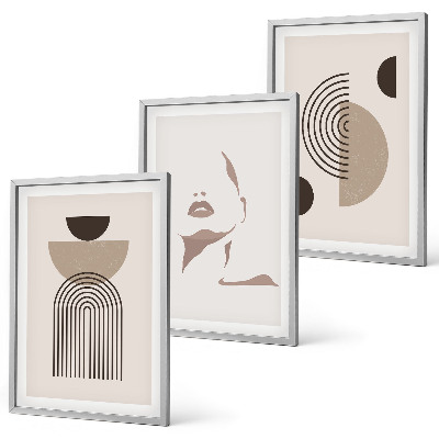 Set tablouri decorative Forme abstracte și chip