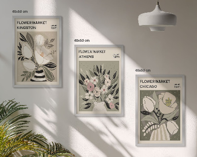 Set tablouri decorative Aranjamente florale retro