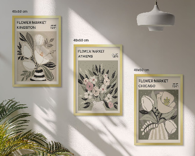 Set tablouri decorative Aranjamente florale retro