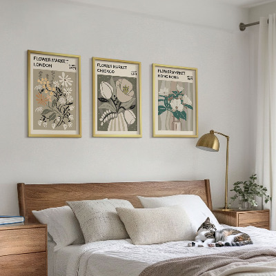 Set tablouri pentru dormitor Târguri de flori Londra Chicago Hong Kong