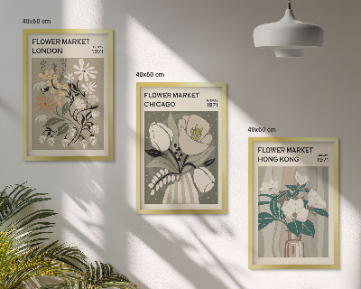 Set tablouri pentru dormitor Târguri de flori Londra Chicago Hong Kong