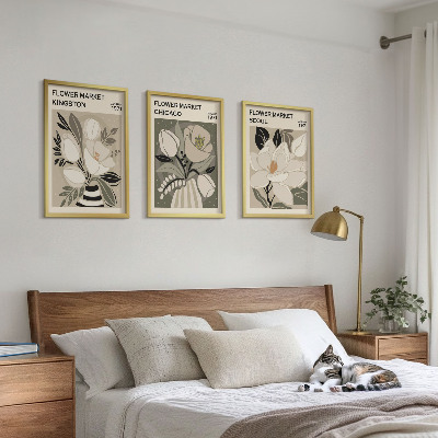 Set tablouri decorative Flori Kingston Seul Chicago retro