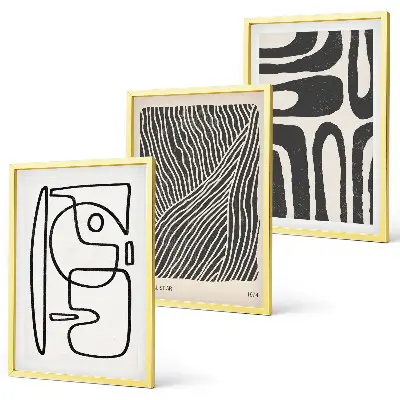 Set tablouri pentru dormitor cu modele abstracte, linii și texturi