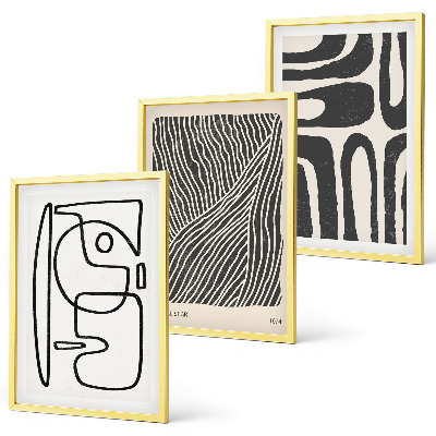 Set tablouri pentru dormitor Modele abstracte, linii, texturi