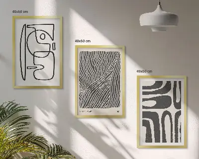 Set tablouri pentru dormitor cu modele abstracte, linii și texturi