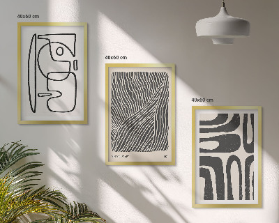 Set tablouri pentru dormitor Modele abstracte, linii, texturi