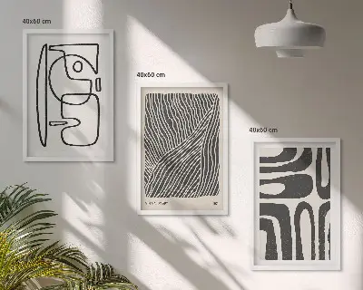 Set tablouri pentru dormitor cu modele abstracte, linii și texturi