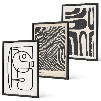 Set tablouri pentru dormitor Modele abstracte, linii, texturi