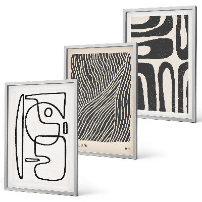 Set tablouri pentru dormitor Modele abstracte, linii, texturi