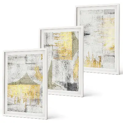 Set tablouri decorative cu modele abstracte de pictură în tendințe