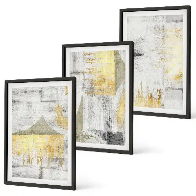 Set tablouri decorative cu modele abstracte de pictură în tendințe
