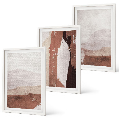 Set tablouri pentru dormitor Modele abstracte maro bej