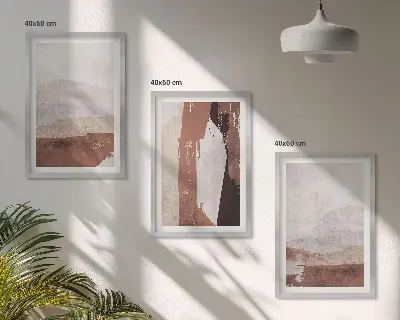 Set de tablouri pentru dormitor cu modele abstracte în nuanțe de maro și bej