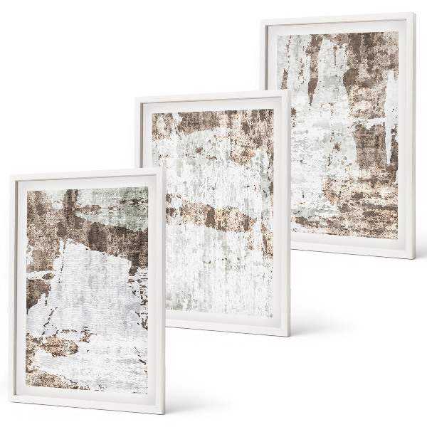 Set tablouri decorative Modele abstracte alb maro