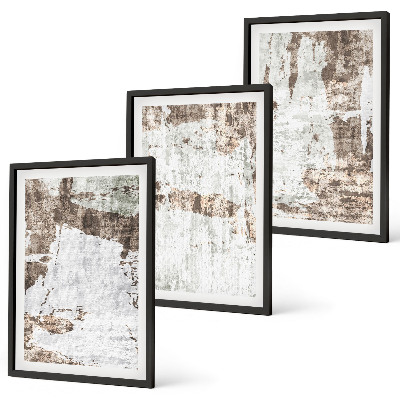 Set tablouri decorative Modele abstracte alb maro
