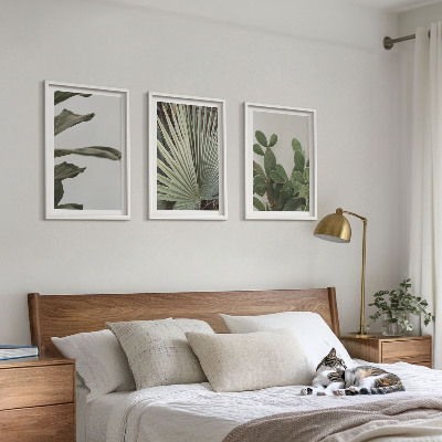 Set tablouri decorative Frunze de plante tropicale pastelate