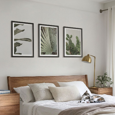 Set tablouri decorative Frunze de plante tropicale pastelate