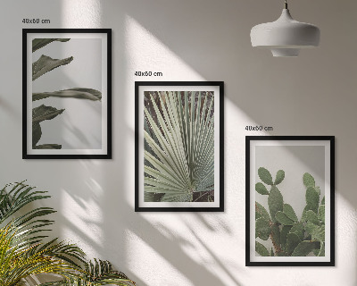 Set tablouri decorative Frunze de plante tropicale pastelate