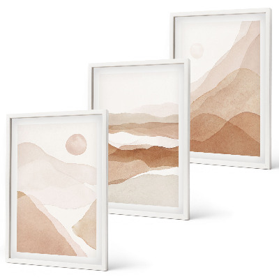 Set tablouri decorative Peisaje abstracte maro