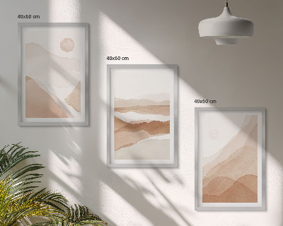 Set tablouri decorative Peisaje abstracte maro