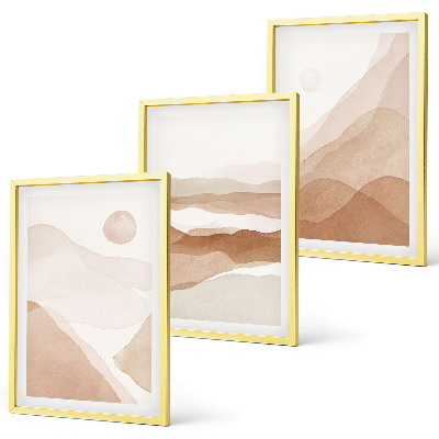 Set tablouri decorative Peisaje abstracte maro