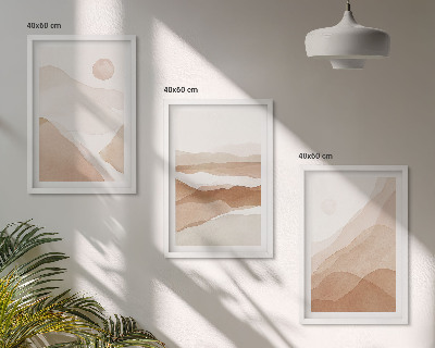 Set tablouri decorative Peisaje abstracte maro