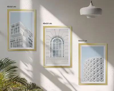 Set tablouri pentru dormitor cu design de geometrie arhitecturală modernă