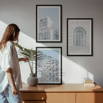 Set tablouri pentru dormitor Geometria arhitecturii moderne