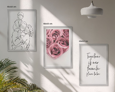 Set tablouri pentru dormitor Buchete de trandafiri în stil familial