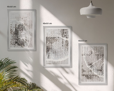 Set tablouri decorative Modele gri de fibre de lemn