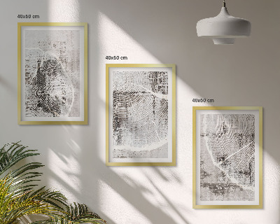 Set tablouri decorative Modele gri de fibre de lemn
